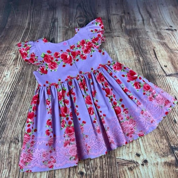 Red Roses Purple Melsa Top - Picture 2 of 3